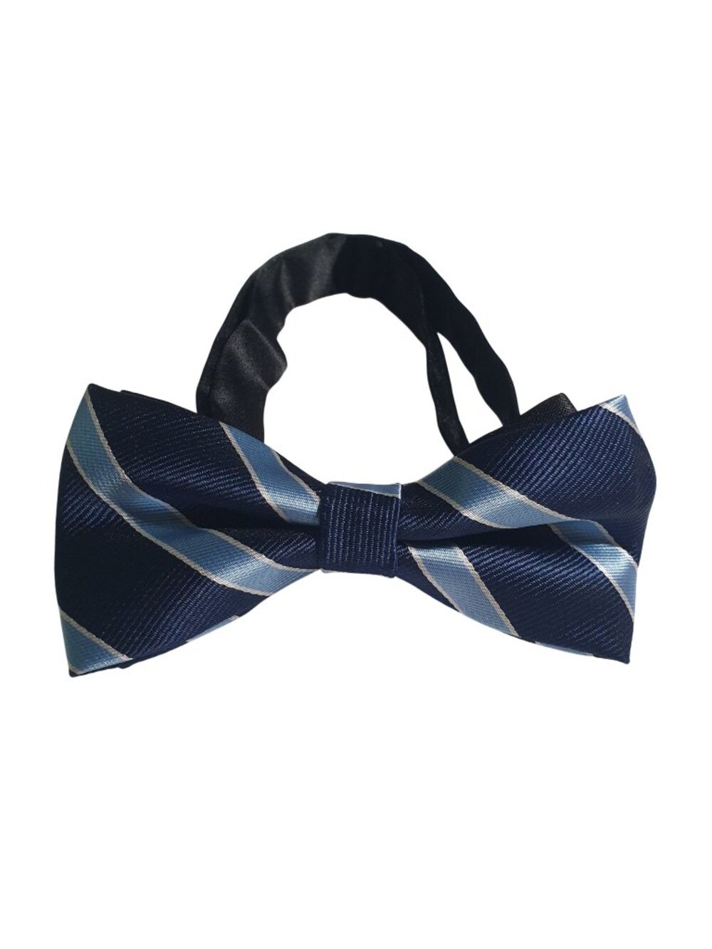 Bowtie Mens Necktie Blue Stripe Tie Neck Designer Work Office Dad Gift Up to 18"